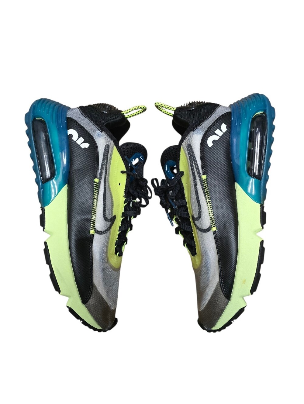 Nike Air Max 2090 Sneakers Shoes White Volt Valerian Blue BV9977-101 Men's 10.5